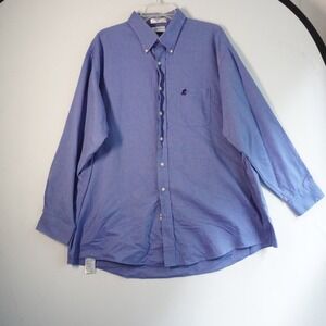 Walt Disney World Button Down Shirt Mickey Mouse‎ Embroidered Blue Mens Size XXL